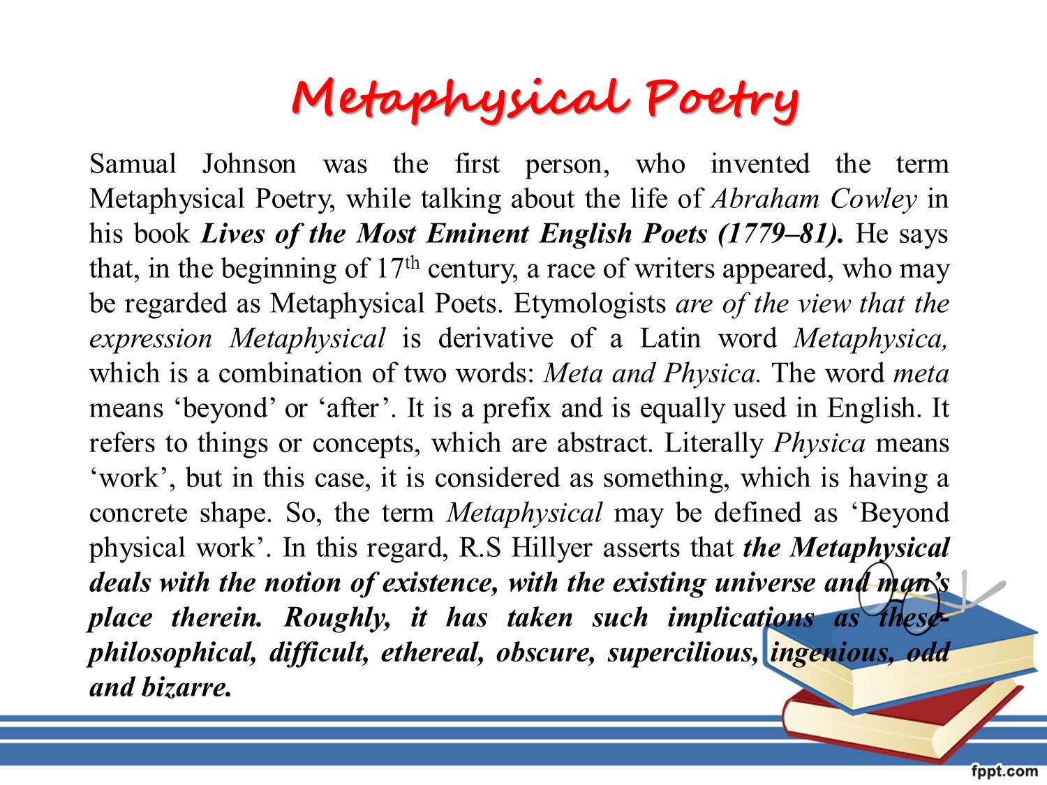 write an essay on metaphysical poetry