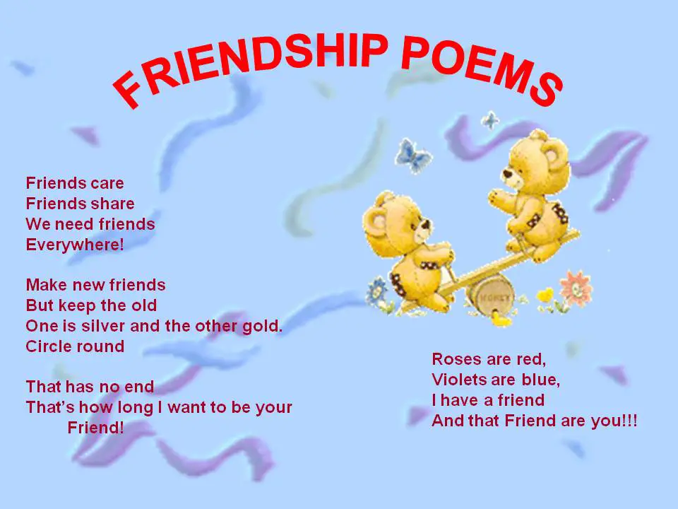 Cute friendship Poems