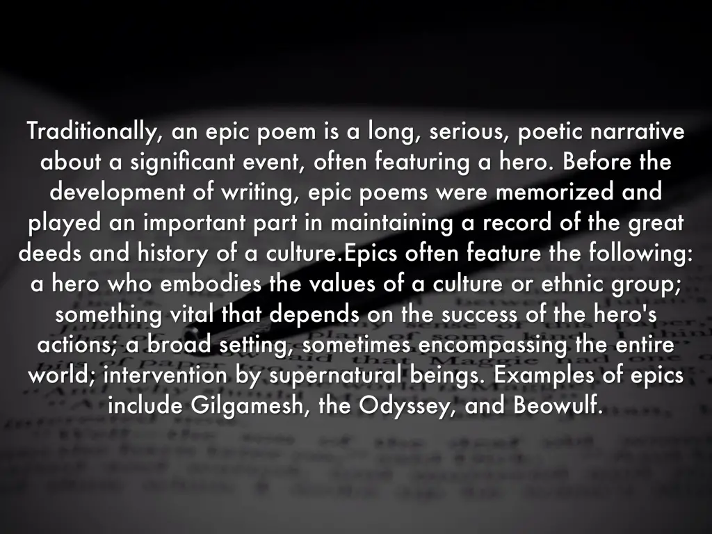 epic poem format