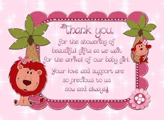 thank you note wording for baby gift