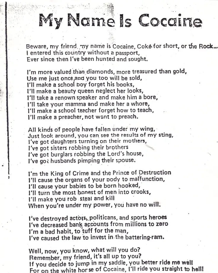 Cocaine Poems cocaine poems