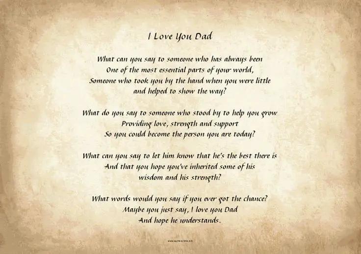 Poem for deceased father