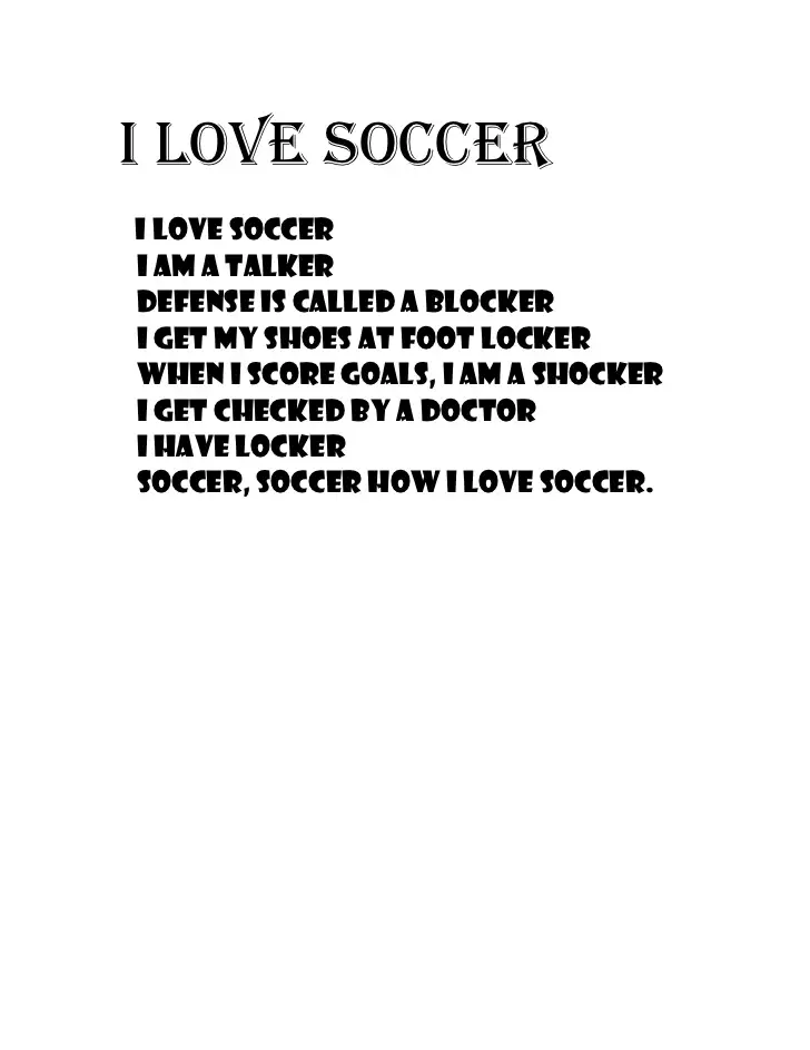 Soccer ball Poems