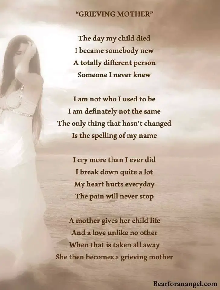 Grieving mother Poems