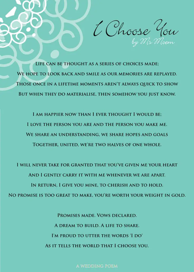 Christian wedding Poems