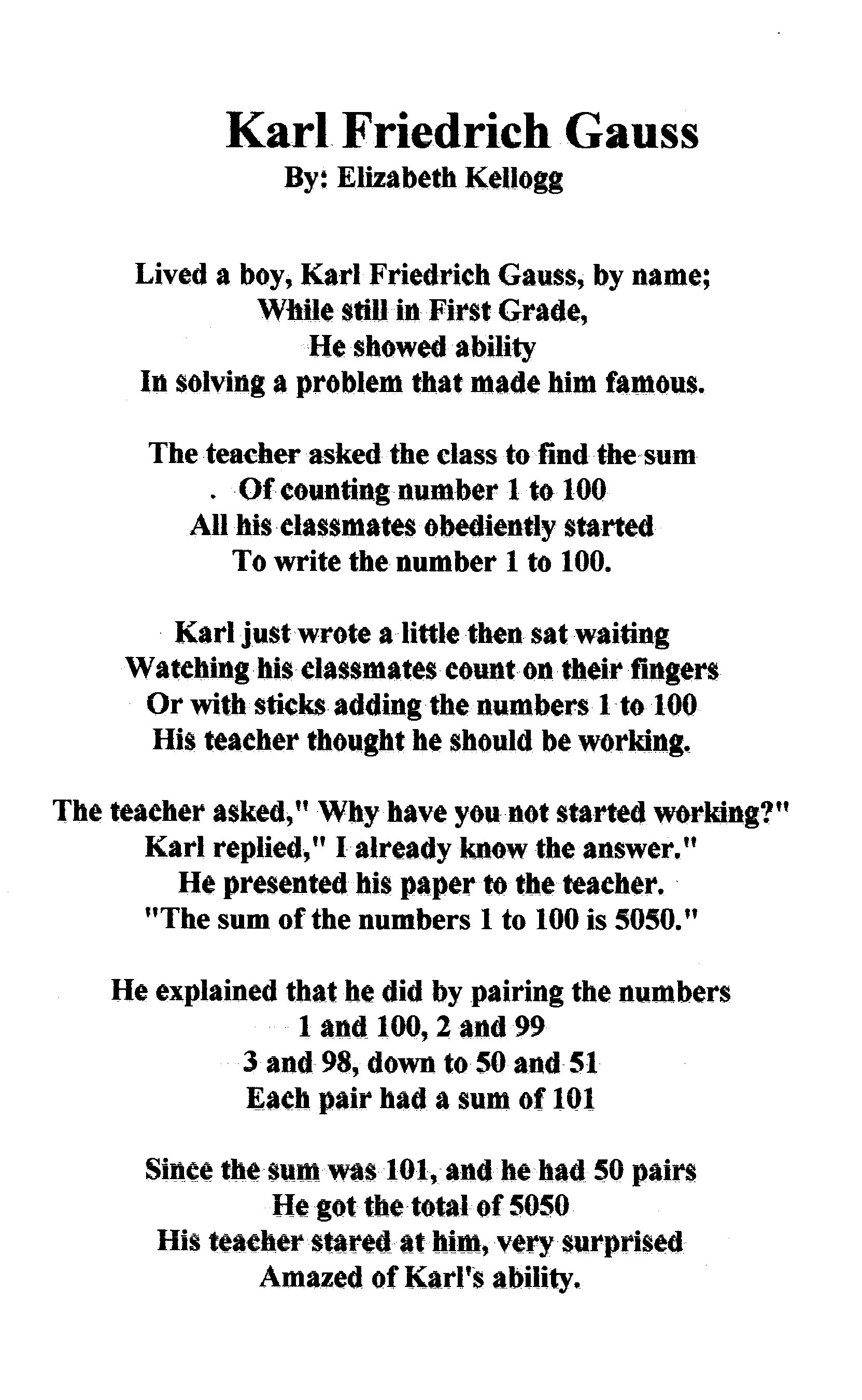 Famous Poems For Grade 5