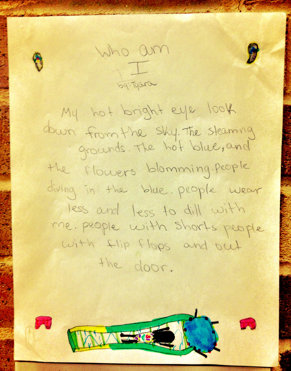 poem writing 4th grade