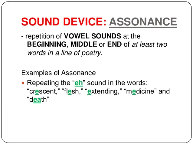 Assonance examples. Assonance stylistic device. Stylistic devices examples. Speaking names stylistic device.