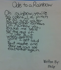 Examples of ode Poems